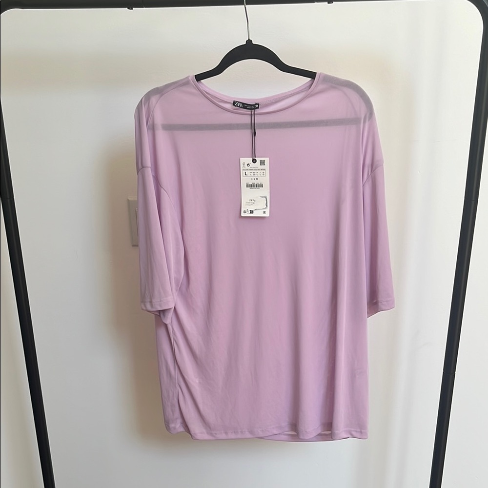 Zara Pink/Purple Boxy T-Shirt